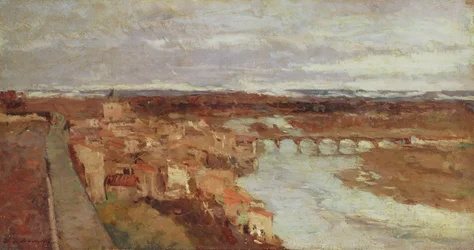 Vista de la ciudad de Pont-du-Chateau, c.1895